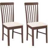 Maison Chic Jedilni stoli - Vzorci stoli z blazinami 2 kosa Brown Solid Wood Rubber A1481, (22031375) | Shoptok.si