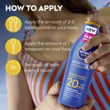 Nivea sun protect & moisture SPF20 vlažilen losjon za sončenje 200 ml | Shoptok.si