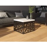 ADRK Moderna kvadratna kavna mizica TACHTA 60x60 - BELA (VISOKI SIJAJ)-RNA MAT | Shoptok.si