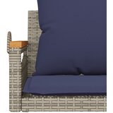  Klupa za ljuljanje s jastucima siva 63x62x40 cm od poliratana | shoptok.hr