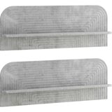  Zidna polica 2 kom. Betonska siva 102 x 13 5 x 37 5 cm - Betonska siva 102 cm | shoptok.hr