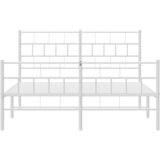  Metalni okvir kreveta uzglavlje i podnožje bijeli 135 x 190 cm | Eponuda.com