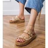 Gemre Beige flip-flops with buckles on straps Rider | ePonuda.com