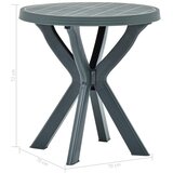 Bistro stol zeleni Ø 70 cm plastični | shoptok.hr