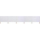  Vjetrobran s 5 panela od tkanine 600 x 80 cm pješčano bijeli | Eponuda.com