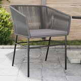 Maison Chic Vrtni stoli - Stol za vrt 2 kosa z blazinami siv poli ratan JS1403, (21878993) | Shoptok.si