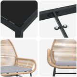  Vrtni set za objed 9 kom. Smeđa poliratan | shoptok.hr