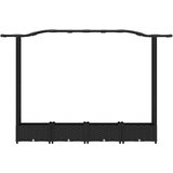  Povišeni krevet s mrežom i krovom Crna 207 x 40 x 126 cm PP | shoptok.hr