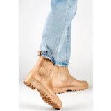 primohurt Beige women's Wellington boots with an elastic sock upper | shoptok.hr