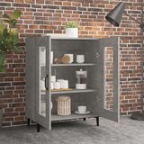  Komoda betonsko siva 69,5x34x90 cm inženirski les, (20654600) | Shoptok.si