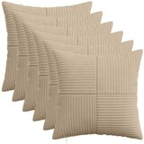  Presvlaka za jastuk 6 pcs ALMELO Sivosmeđa 40 x 40 cm Kord | shoptok.hr