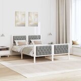  Konstrukcija postelje z vzglavjem Svetlo siva 150 x 200 cm, (5000084665) | Shoptok.si