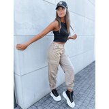 DStreet Spodnie damskie spadochronowe ADVENTURE beżowe | shoptok.hr