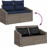 Sjedeća garnitura za vrt 10 pcs Siva i tamnoplava poliratan | shoptok.hr