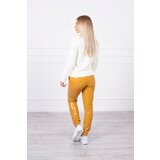 Kesi Double-layer trousers with velor mustard | shoptok.hr