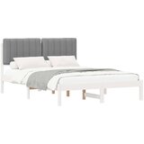  Krevetni okvir s tapiciranim uzglavljem Svijetlo siva Svjetlosiva 195.5 x 145.5 x 84.5 cm | shoptok.hr