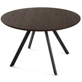 Bonami Essentials Okrogla jedilna miza v orehovem dekorju ø 120 cm Rivo – | Shoptok.si