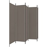 Maison Chic Paravan - Zaslon - Pregrada 5-delni antracit 250x200 cm blago, (21673991) Cene