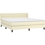Krevet s oprugama i madracem krem 180x200 cm od umjetne kože | Eponuda.com