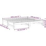  Izvlečna dnevna postelja 2x(90x190) cm trdna borovina, (20724528) | Shoptok.si