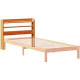vidaXL Vzglavje s policami voščeno rjava 75 cm trdna borovina | Shoptok.si