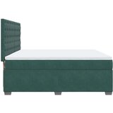 vidaXL Box spring postelja z vzmetnico temno zelena 200x200 cm žamet | Shoptok.si