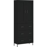 Maison Chic Visoka Komoda - Predalnik črna 69,5x34x180 cm inženirski les, (21717260) Cene