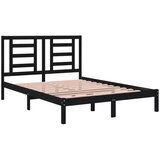  Okvir za krevet od masivne borovine crni 140 x 190 cm | shoptok.hr