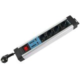  power strip 4-fold + KS USB SupraLine switch black | shoptok.hr