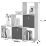 MID.YOU SOBNA PREGRADA 107,5/104,5/29 cm črna | Shoptok.si