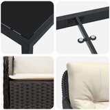vidaXL set vrtne blagovaonske stolice s jastučićima Crni Poli ratan | shoptok.hr