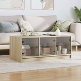  Stolić za kavu sa staklenim vratima boja hrasta 102x50x42 cm | shoptok.hr