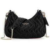 Guess Naramna torba ECO MAI CROSSBODY TOP ZIP Črna Cene