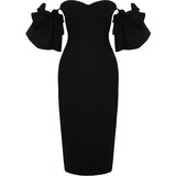 Trendyol Black Rose Accessory Woven Elegant Evening Dress | Eponuda.ba