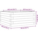  Vrtna sadilica 50 x 50 x 23 cm od masivnog drva duglazije | shoptok.hr