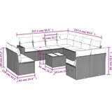  12-dijelni set vrtnih sofa od poliratana s jastucima smeđi | shoptok.hr