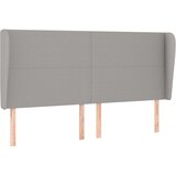 Uzglavlje s ušima svjetlosivo 203x23x118/128 cm od tkanine | shoptok.hr