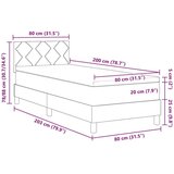  Postelja z vzmetnico z vzmetnico krema 80 x 200 cm blago, (5000125974) | Shoptok.si