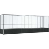  Kavez za ptice s produžetkom srebrni 626 5x107x212 cm čelični | shoptok.hr