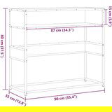 vidaXL Konzolna mizica dimljen hrast 90x35x80 cm inženirski les | Shoptok.si