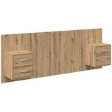 vidaXL Vznožnica z omarico 3 pcs Umetni hrast Konstruiran les, (5000108744) | Shoptok.si