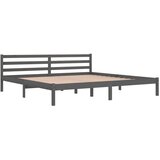  Okvir za krevet od masivne borovine 200 x 200 cm sivi | Eponuda.ba