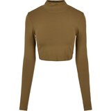 Urban Classics Women's Organic Long Sleeve Turtleneck - Olive | shoptok.hr