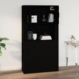  Zidni ormarić crni 80 x 33 x 80 cm od konstruiranog drva | shoptok.hr