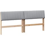  Tapecirani uzglavlje Svijetlo siva 180 cm Čvrsto borovo drvo | shoptok.hr