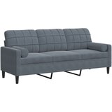Maison Chic kavč - Sofa - Kanape trosed z okrasnimi blazinami temno siv 180 cm žamet, (21727662) Cene