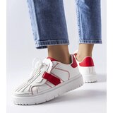 Gemre White-red platform sneakers Binet | Shoptok.si