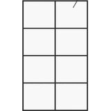 Pregrada za tuš s prozornim ESG steklom 100x195 cm črna, (20823422) | Shoptok.si