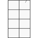 Pregrada za tuširanje s prozirnim staklom ESG 100 x 195 cm crna | shoptok.hr