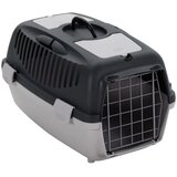 vidaXL Transporter za male živali siv in črn 55x36x35 cm PP | Shoptok.si